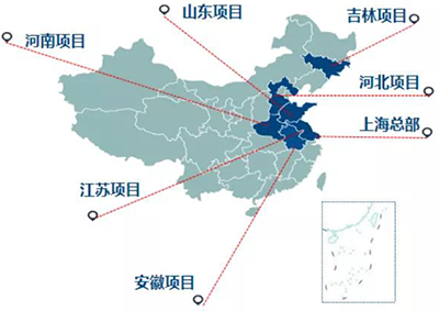 善能生态目前旗下有10余家全资及控股子公司，分布于全国8个省市